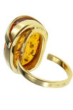 Серебряное кольцо с янтарем «Сола»