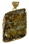 Серебряный кулон с янтарем «Люси»