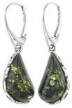 Silver earrings with amber stones “Amelia”