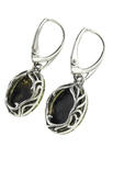Earrings with amber and silver “Armeo”