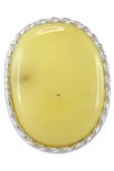 Перстень зі світлим каменем бурштину «Антураж»