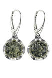 Earrings with amber in silver “Valerie”