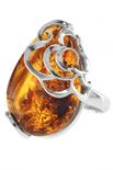Серебряное кольцо с янтарем «Линси»