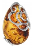Серебряное кольцо с янтарем «Линси»