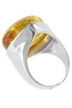 Перстень зі срібла і бурштину «Єва»