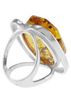 Перстень зі срібла і бурштину «Любава»