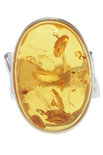 Серебряное кольцо с камнем янтаря «Верналь»