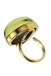 Срібний перстень з бурштином в позолоті «Брітні»