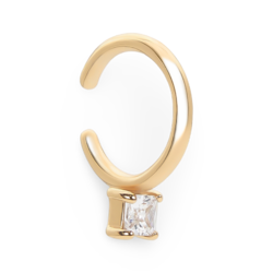 Gold plated silver Ear Cuff with zircon