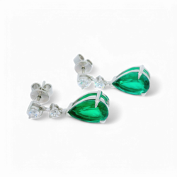 Artificial Emerald Drop Earrings