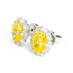 Yellow Gemstone Earrings