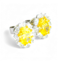 Yellow Gemstone Earrings