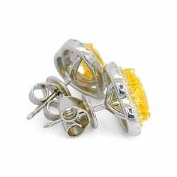 Heart-Shaped Yellow Earrings