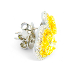 Heart-Shaped Yellow Earrings