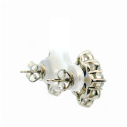 Artificial Sapphire and Diamond Earrings