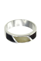 Срібний перстень з бурштином «Стиль»