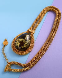 Silver necklace with gilding "Ansella"