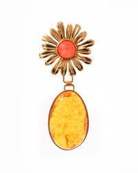 Pendant silver with amber "Luana"
