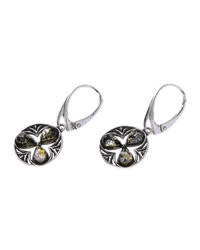 Silver earrings with amber "Stacey"