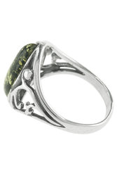 Серебряное кольцо с янтарем «Парадиз»