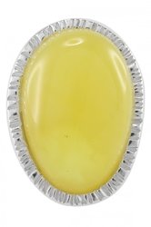 Серебряное кольцо с камнем янтаря «Айрин»