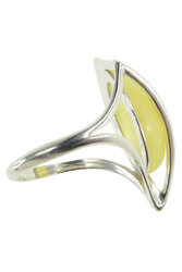 Срібний перстень з бурштином «Мія»