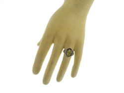 Срібний перстень з бурштином «Софі»