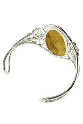 Bracelet made of silver and amber “Linsey”