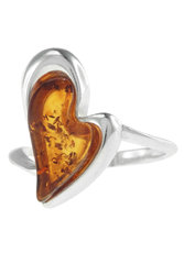 Срібний перстень з серцем «Валентинка»