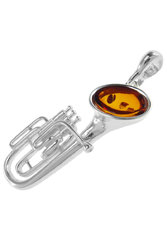 Срібний кулон «Музична труба»