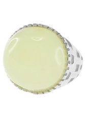 Срібний перстень з каменем бурштину «Аврора»