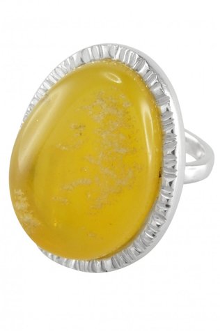 Серебряное кольцо с янтарем «Айрин»