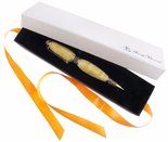 Кулькова ручка з пластин бурштину