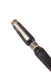 Гранована бурштинова кулькова ручка з фурнітурою «Етно»
