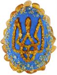 Сувенир «Писанка» инкрустированная янтарем