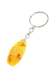 Polished amber keychain