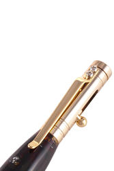 Кулькова ручка з бурштину з насадкою-стилусом «Омега»