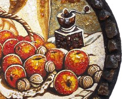 "Still life. Apples and nuts"