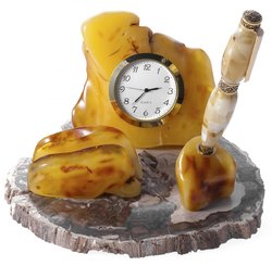 Настільний набір (годинник, ручка, тримач для візиток)
