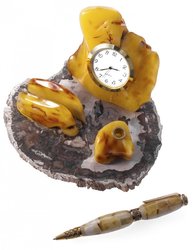 Настільний набір (годинник, ручка, тримач для візиток)