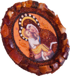 Souvenir magnet-amulet “Mother of God” (Pochaevskaya)