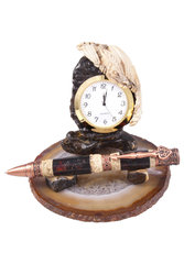 Настольный набор «Азарт» (Часы и ручка)
