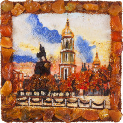 Magnet with amber М-1088-Пн
