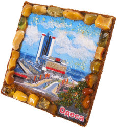 Souvenir magnet “Seaport in Odessa”