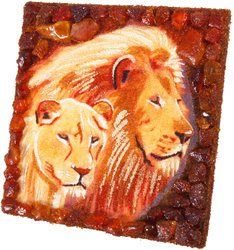 Souvenir magnet “Lion and lioness”