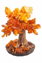 Сувенирное дерево декорированное янтарем