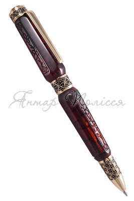 Pen decorated with amber SUV001025-001