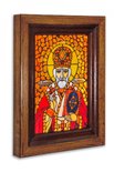 Вітражна ікона «Святий Миколай»