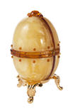 Сувенірне яйце з бурштинових пластин на підставці