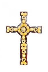 Настенный крест из пластин янтаря